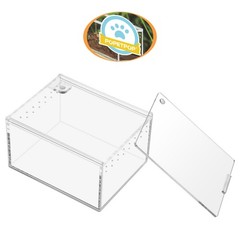 2 Pieces Reptile Container Transparent Enclosure Lizard Aquarium