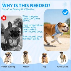 Dog Cooling Bandana with Cooling Pack, Reusable Dog Cooling Scarf with Water-…