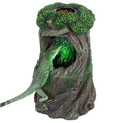 REPTI ZOO Reptile Waterfall Drinking Fountain with Food Dish, 1000ML Large Re…
