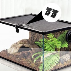 4 Pcs Feeding Box Anti-escape Lock Tank Reptile Latch Turtle Glass Buckle Lid