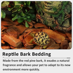 Hamiledyi Reptile Bark Bedding Tortoise Habitat Substrate Natural Terrarium Bark