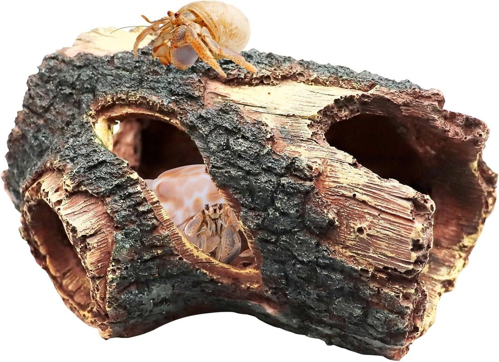 Resin Simulation Tree Hideout Reptile Tank Accessories Hermit Crab Climbing Toy
