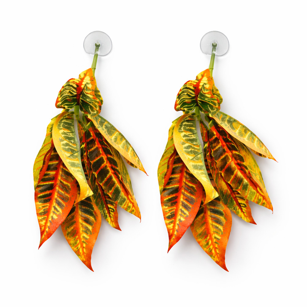 2 Pack 13” Reptile Hanging Plant Suction Cup Terrarium Vivarium Decor
