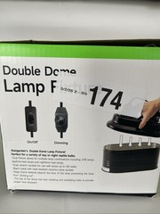 Double Dome Lamp Fixture 160W x 2 Reptile