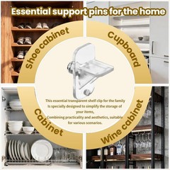 1/4 Inch Plastic Shelf Pegs, 20PCS Cabinet Shelf Supports & Clips, Furniture …