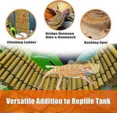 Bearded Dragon Tank Accessories Reptile Climbing Hammock Bridge Lizard Lounger