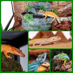 500ML Reptile Waterfall Fountain, Reptile Water Drinking Fountain