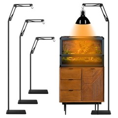 Heat Lamp Stand Reptile Light Stand with 360° Swing Arm, Height Adjustable (1…
