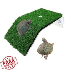 alfyng Turtle Basking Platform Floating Grass Ramp Reptile Dock