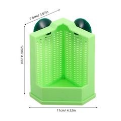 Green Suction Cup Lizard Food Cup for Wall Mounted Terrarium Feeding Bowl