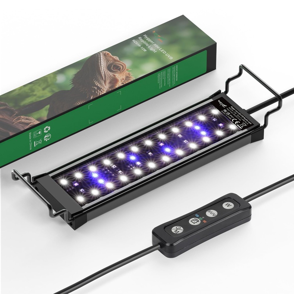 12W LED UVB Light for Reptiles Terrarium Light Extendable Reptile Tank Light …