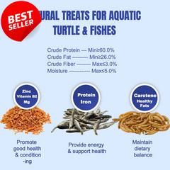 2 Pack Aquatic Turtle Food Medley Mealworms Shrimp Fish High Protein 3.7 oz – US