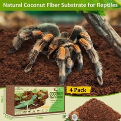 Riare 4 Pack Natural Coconut Fiber Substrate for Reptile- Premium 4 pack