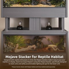 ECOFLEX Large Grey Mojave Stacker for Reptile Habitats | 10 Year Limited Manu…