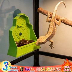 Reptile Feeding Bowl, Feeder for Reptile,Reptile Corner Feeder with Suction Cups