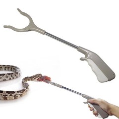 Duedusto Snake Feeding Tongs, 16 Inch Reptile Ball Python Grey