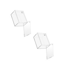 2 Pieces Reptile Container Transparent Enclosure Lizard Aquarium