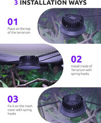 UVB UVA Light for Reptiles, Reptile LED Light Fixture with Timer & Dimming | for