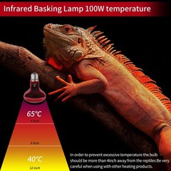 Reptile Heat Lamp,100W Red Basking Spot Lamp Bulb for Chickens Amphibians, In…