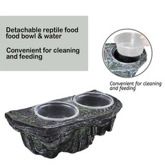Reptile Feeding Ledge with Suction Cups,Crested Gecko Feeder Ledges with 2 Pc…