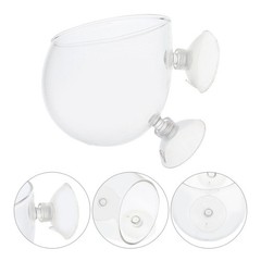 Reptile Feeder Escape Food Box Feeding Basin with Suction Cup Gecko Feeding Box