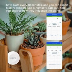 Bluetooth APP Digital Data Logger Temperature Humidity Recorder Monitor Grow LCD
