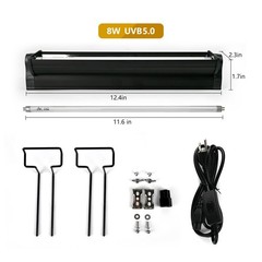 T5 UVB Lighting Combo Kit for Reptiles,8W Light Fixture with Desert 5.0 T5 UV…