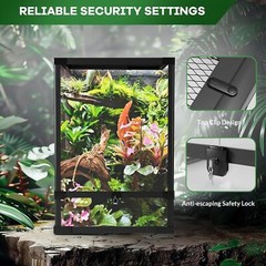 45 Gallon Reptile Glass Tank Terrarium & Screen Ventilation Tempered Glass