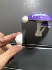 Purple reptile magnetic ledge mushroom feeder bowl .5 Oz With Food Grade Bowls