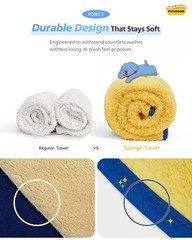 Small Portable Pet Towel, 8x 8, Super Absorbent, Quick-Drying, Dogs, Cats