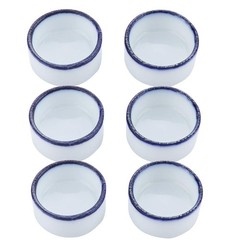 6 Pcs White Spider Micro Water Bowls Mini Ceramic Dish Set