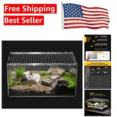 Durable 360-Degree View Reptile Terrarium for Tarantulas and Lizards, S Size