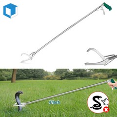 47″ Heavy Duty Snake Tongs Reptile Grabber Stick Wide Jaw Pick-up Handling Tool