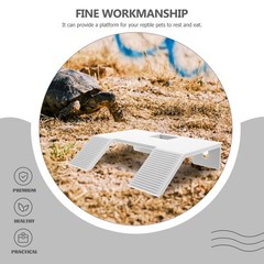 White Floating Turtle Terrace Ramp for Turtle Tank Climbing and Basking Use