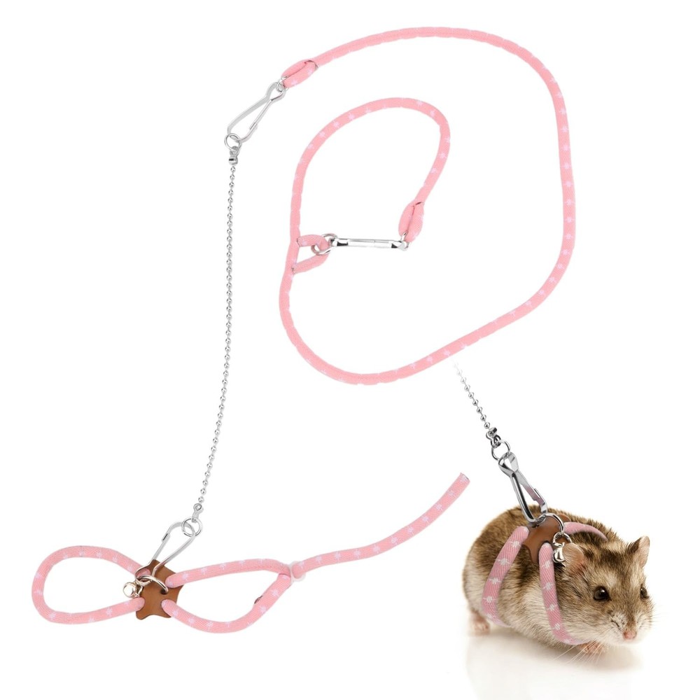 Hamster Adjustable Training Lead Leash Nylon for Hamster Rat Squirrel Gerbil …