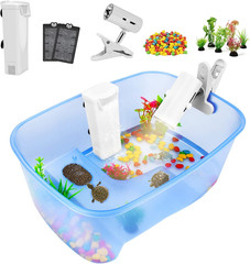 Baby Turtle Aquarium Tank Starter/ Accessories Kit – Reptile Terrariums Tortoise