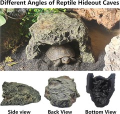 Reptile Hideout Rock Tortoise Hide Cave Resin Rock Lizard Hideaway Quality Resin