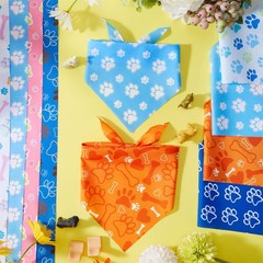 50 PCS Paw Print Dog Bandana Triangle Bibs 19.7×13.8×13.8 Inch