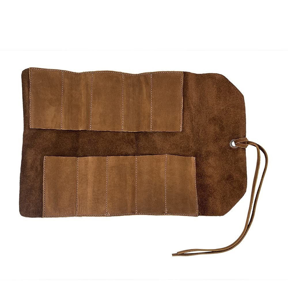 Hide & Drink, Rustic Small Tool Roll-Up Bag (10 Slots), Portable Carry-On Pou…