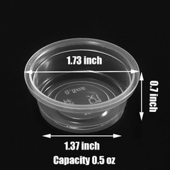 100 pcs 0.5oz Crested Gecko Food and Water Feeding Cups, Reptile Feeder Bowls…
