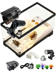 15.7in Turtle Tank Starter Kit with Basking Platform, Hang-on-Back Tank Filte…
