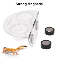 AIICIOO Crested Gecko Food Dish – Strong Magnetic White, White