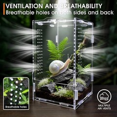 Transparent Insect Habitat Easy Assemble Terrarium 360° View Small Pets New