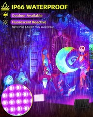 2 Pack 100W LED Black Light IP66 Waterproof, Outdoor 100W-2 Pack, Purple