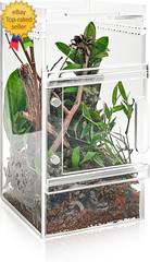 Pre-Assembled Jumping Spider Enclosure 3X3X6 Inch Acrylic Spider Cage Insect Ter