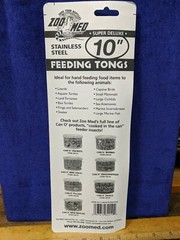 BRAND NEW Zoo Med Stainless Steel Feeding Tongs 10″REPTILES BIRDS HAND FEED Bugs