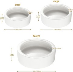 Large White Ceramic Reptile Bowl – Perfect Anti-Escape Design for Feeding