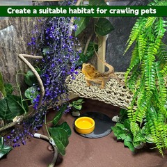 8PCS Bearded Dragon Hammock Reptile Basking Platform Rock Reptile Artificial …