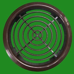 8x Brown Vivarium Reptile Push Fit Circle Air Vent, 110mm Width, 100mm Hole