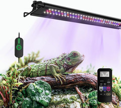 16-Inch UVB Reptile Light, Dimming UVB UVA Reptiles Strip Lamp, Remote Control w